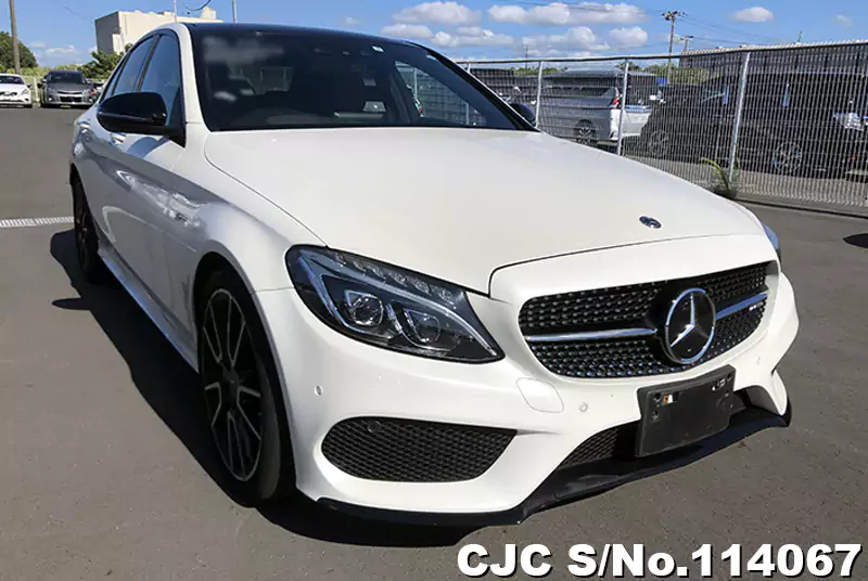 2017 Mercedes Benz C Class White for sale | Stock No. 114067 | Japanese ...