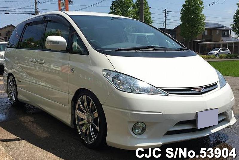 2005 Toyota Estima Pearl White For Sale Stock No 53904 Japanese