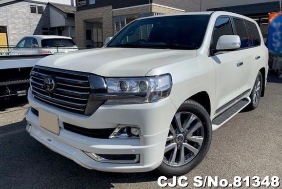 2019 Toyota Land Cruiser White for sale | Stock No. 81348 | Japanese ...