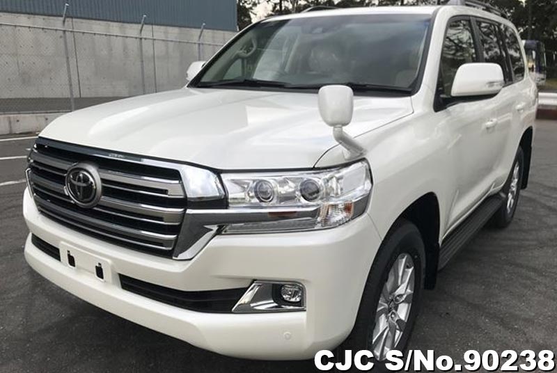 2020 Toyota Land Cruiser White for sale | Stock No. 90238 | Japanese ...