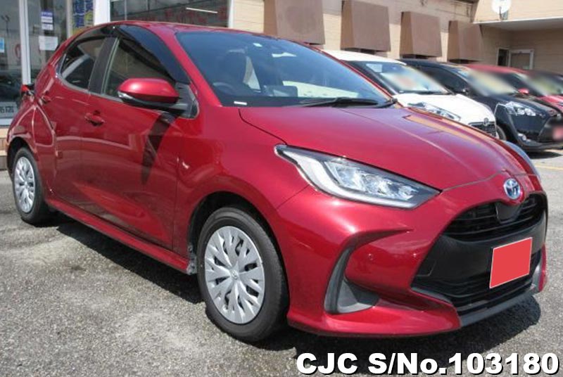 2020 Toyota Yaris Red for sale | Stock No. 103180 | Japanese Used Cars ...