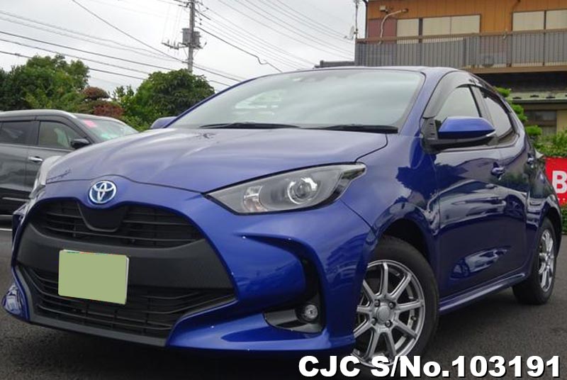 2020 Toyota Yaris Blue for sale | Stock No. 103191 | Japanese Used Cars ...