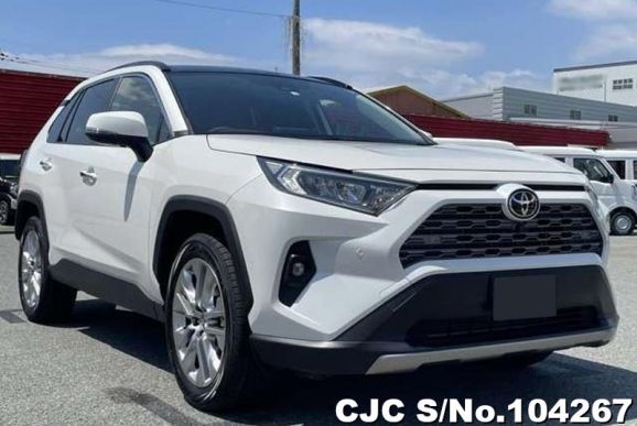 2022 Toyota Rav4 White for sale | Stock No. 104267 | Japanese Used Cars ...