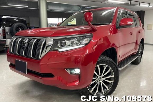 Toyota Land Cruiser Prado in Red for Sale Image 3