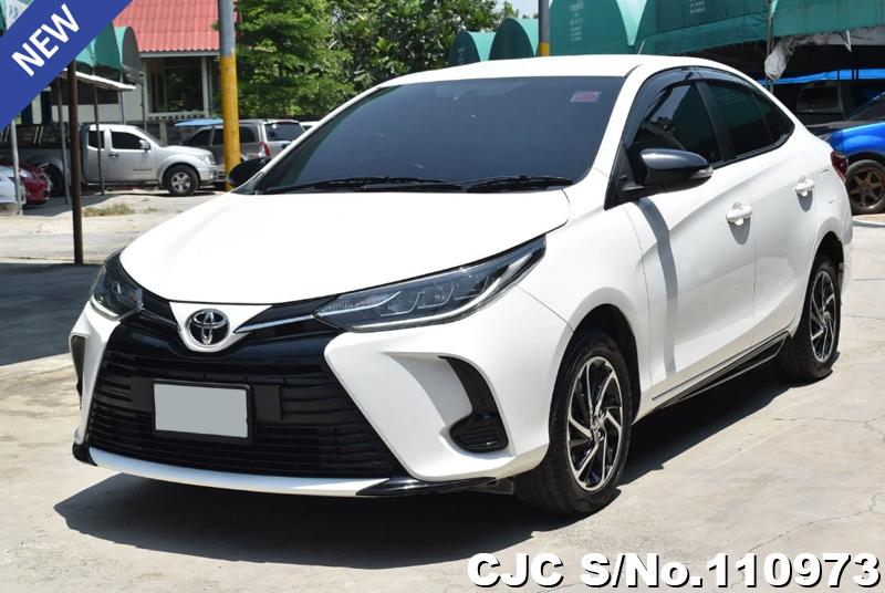 2020 Toyota Yaris White for sale | Stock No. 110973 | Japanese Used ...